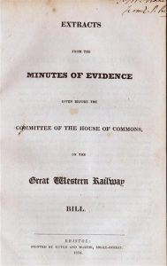 GWR Bill Minutes